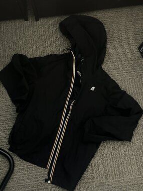 k-way black jacket mens s